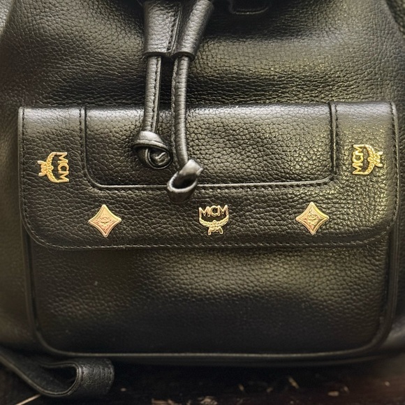 MCM Black and Gold Backpack - Picture 4 of 9